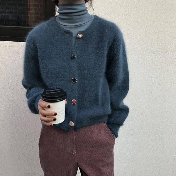 sweaters fleece sweater women o -neck gem button mohair velvet cashmere cardigans knitted pure mink wool full coat, White;black
sweaters fleece sweater women o -neck gem button mohair velvet cashmere cardigans knitted pure mink wool full coat, White;black