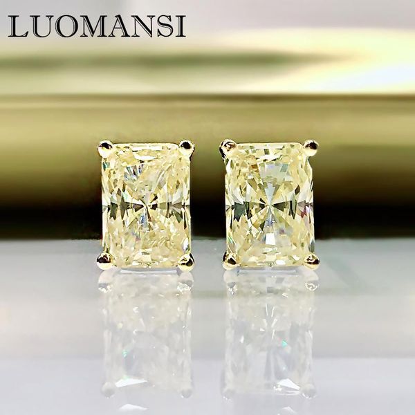 stud luomansi 100%-s925 sterling silver glittering rectangle white yellow high carbon diamond earrings woman jewelry, Golden;silver
stud luomansi 100%-s925 sterling silver glittering rectangle white yellow high carbon diamond earrings woman jewelry, Golden;silver