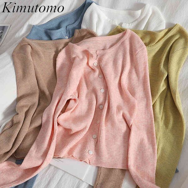 kimutomo thin simple knit cardigan women spring elegant fashion korean chic female single breasted solid color 210521, White
kimutomo thin simple knit cardigan women spring elegant fashion korean chic female single breasted solid color 210521, White
