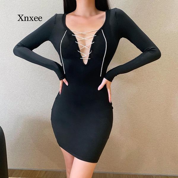 lace up black women party dress long sleeve club fashion autumn birthday outfits skinny tie front mini dresses clothing casual, Black;gray
lace up black women party dress long sleeve club fashion autumn birthday outfits skinny tie front mini dresses clothing casual, Black;gray