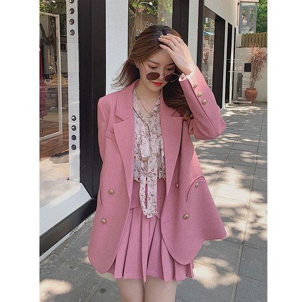 blazer suit women's dress in autumn and winter of 2021 fashion temperament leisure fried street foreign style skirt two piece pants, White
blazer suit women's dress in autumn and winter of 2021 fashion temperament leisure fried street foreign style skirt two piece pants, White