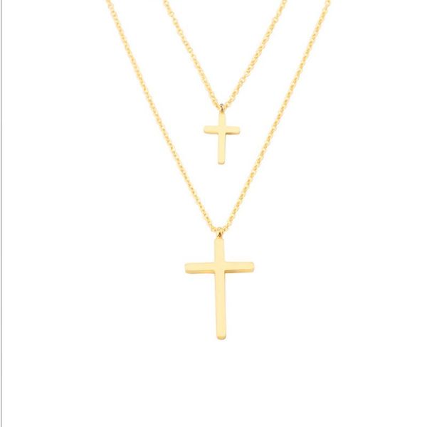 pendant necklaces fashion gold color cross necklace for women short charm chain wedding elegant female plating sweater jewelry, Silver
pendant necklaces fashion gold color cross necklace for women short charm chain wedding elegant female plating sweater jewelry, Silver
