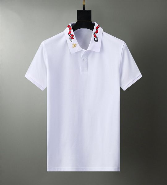 men polo shirts turn down collar short sleeve fashion streetwear business casual mens polos shirt, White;black
men polo shirts turn down collar short sleeve fashion streetwear business casual mens polos shirt, White;black