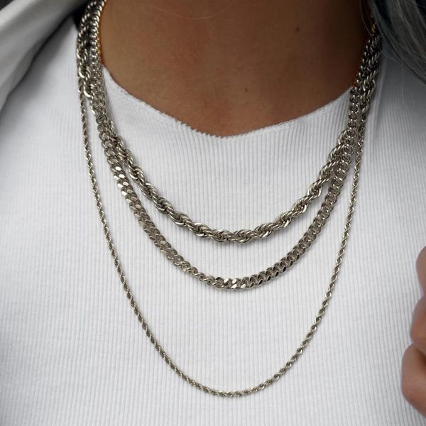 chains tranish stainless steel 2mm twisted chain neckalce for women minimalist rope choker necklace, Silver
chains tranish stainless steel 2mm twisted chain neckalce for women minimalist rope choker necklace, Silver