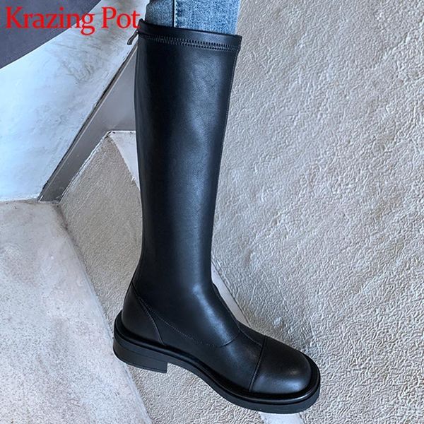 boots krazing pot saling winter real cow leather skinny round toe stovepipe med heels concise gladiator thigh high l42, Black
boots krazing pot saling winter real cow leather skinny round toe stovepipe med heels concise gladiator thigh high l42, Black