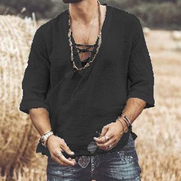 men's t-shirts 2021 tee shirt solid pullover v neck lace-up loose summer holiday beach casual half sleeve linen, White;black
men's t-shirts 2021 tee shirt solid pullover v neck lace-up loose summer holiday beach casual half sleeve linen, White;black