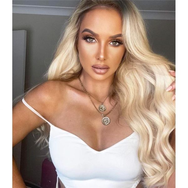 synthetic wigs long wavy lace front wig with baby hair ombre blonde two tone color, Black
synthetic wigs long wavy lace front wig with baby hair ombre blonde two tone color, Black