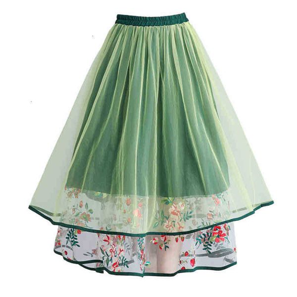 skirts women high waist mesh summer thin floral embroidery vintage a-line long femme faldas mujer czkt, Black
skirts women high waist mesh summer thin floral embroidery vintage a-line long femme faldas mujer czkt, Black