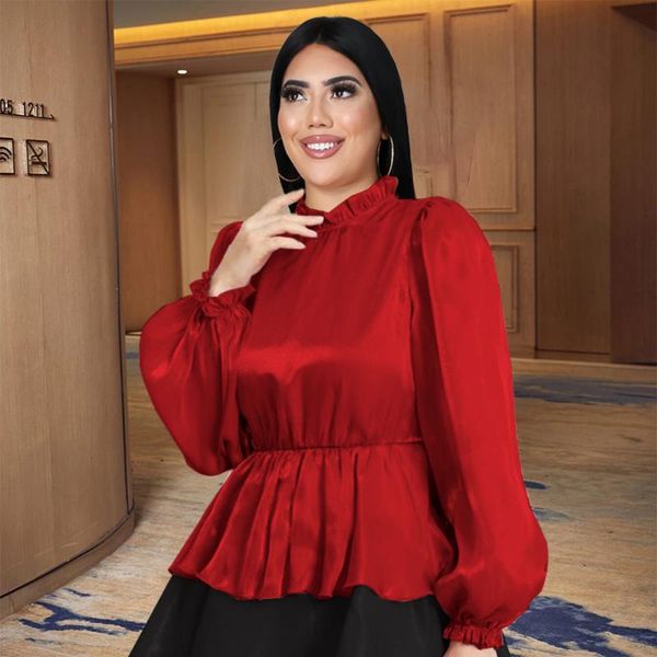 plus size t-shirt blouse ruched lantern sleeve ruffle tunics high waist solid women clothing casual party date fashion, Black
plus size t-shirt blouse ruched lantern sleeve ruffle tunics high waist solid women clothing casual party date fashion, Black