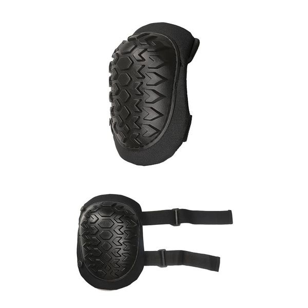 knee pads carpenter flooring work protector pad construction gardening heavy duty black elbow &, Black;gray
