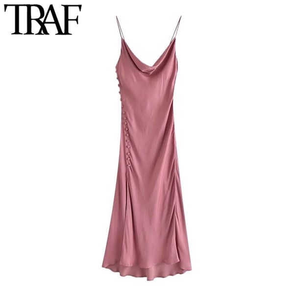 traf women chic fashion with buttons side slit midi camisole dress vintage backless thin straps female dresses mujer 210630, Black;gray
traf women chic fashion with buttons side slit midi camisole dress vintage backless thin straps female dresses mujer 210630, Black;gray