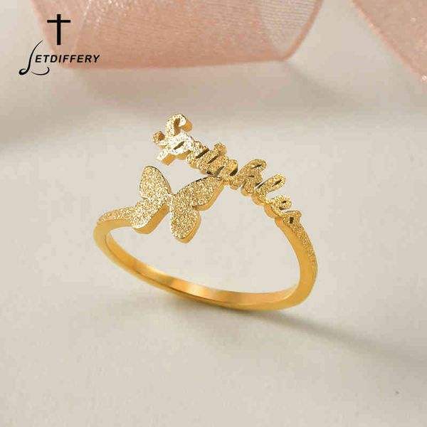 letdiffery frosted butterfly name personlized rings for women gold bling stainless steel wedding custom jewelry adjustable ring, Silver
letdiffery frosted butterfly name personlized rings for women gold bling stainless steel wedding custom jewelry adjustable ring, Silver
