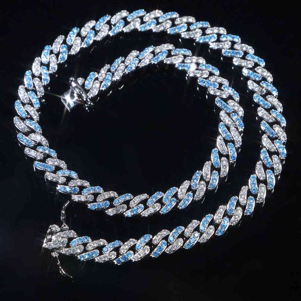 iced out hip hop necklace with bling cz miami cuban link chain two tone blue cz choker necklace hip hop women jewelry x0509, Black
iced out hip hop necklace with bling cz miami cuban link chain two tone blue cz choker necklace hip hop women jewelry x0509, Black