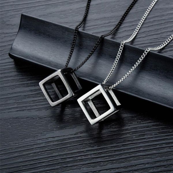 chains punk vintage mens necklace stainless steel square hollow cube pendant simple geometric for man women collar gift, Silver
chains punk vintage mens necklace stainless steel square hollow cube pendant simple geometric for man women collar gift, Silver