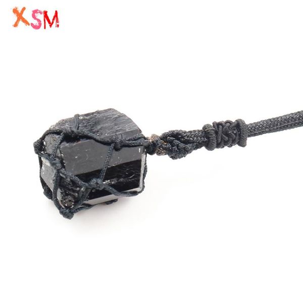 pendant necklaces xinshangmie natural black tourmaline crystal energy purification necklace diy handmade weave fashion jewelry, Silver
pendant necklaces xinshangmie natural black tourmaline crystal energy purification necklace diy handmade weave fashion jewelry, Silver