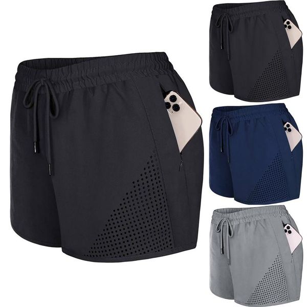 women's shorts leggings women run elastic wasit workout with liner pockets gym running for, White;black
women's shorts leggings women run elastic wasit workout with liner pockets gym running for, White;black