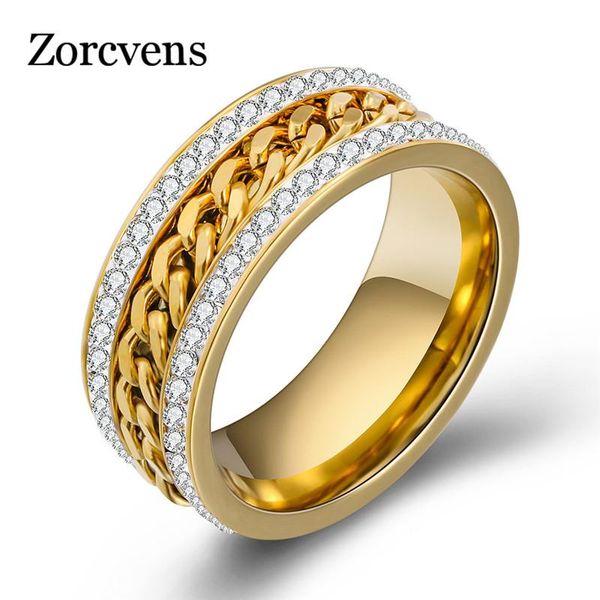 cluster rings zorcvens fashion 2 row crystal jewelry ring with chains wholesale gold color stainless steel chain wedding for women, Golden;silver
cluster rings zorcvens fashion 2 row crystal jewelry ring with chains wholesale gold color stainless steel chain wedding for women, Golden;silver