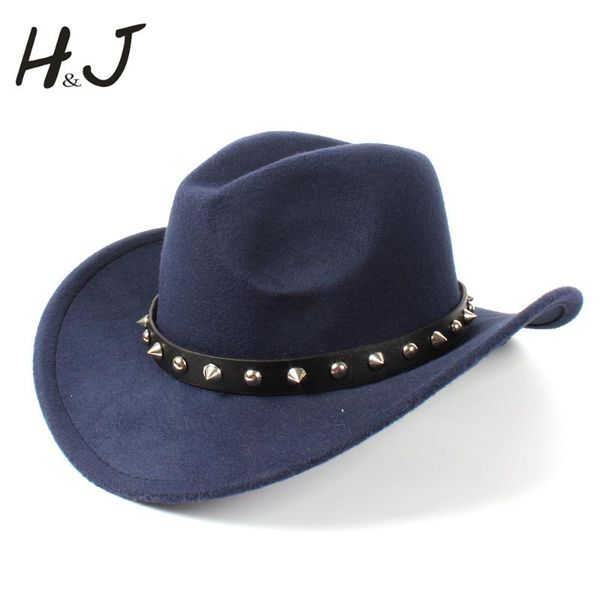 cloches retro wool women's men's felt western cowboy hat with wide brim gentleman lady jazz cowgirl punk rivet belt sombrero caps
cloches retro wool women's men's felt western cowboy hat with wide brim gentleman lady jazz cowgirl punk rivet belt sombrero caps