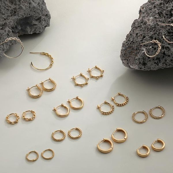 hoop & huggie minimalist gold color copper small chain earrings for women fashion round circle huggies ear buckles jewelry accessories, Golden;silver
hoop & huggie minimalist gold color copper small chain earrings for women fashion round circle huggies ear buckles jewelry accessories, Golden;silver