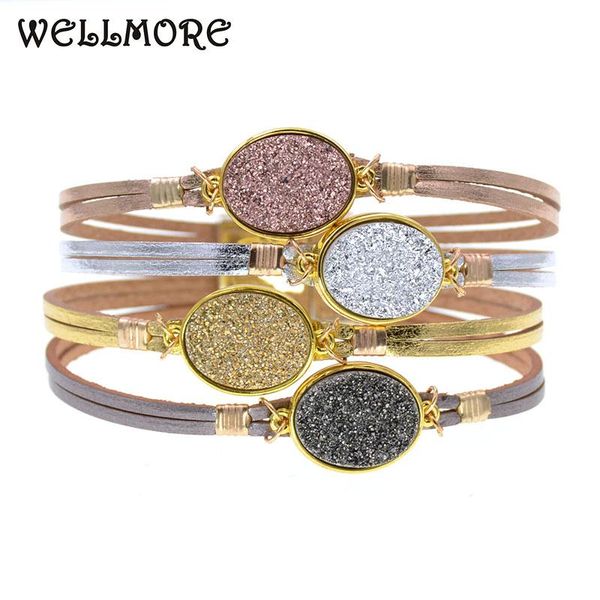 wellmore metal charm bracelets leather bracelets for women men's wrap couples gifts fashion jewelry dropshipping, Red;blue
wellmore metal charm bracelets leather bracelets for women men's wrap couples gifts fashion jewelry dropshipping, Red;blue