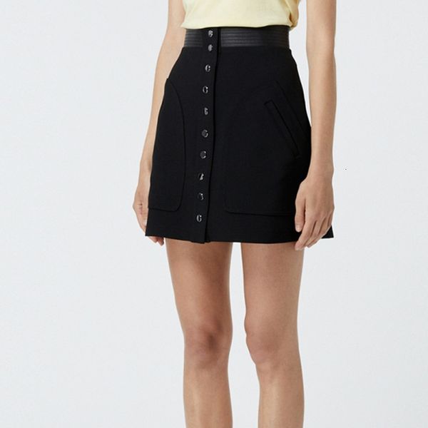 skirts black stitching short skirts women's a-line female mini skirt with buttons
skirts black stitching short skirts women's a-line female mini skirt with buttons