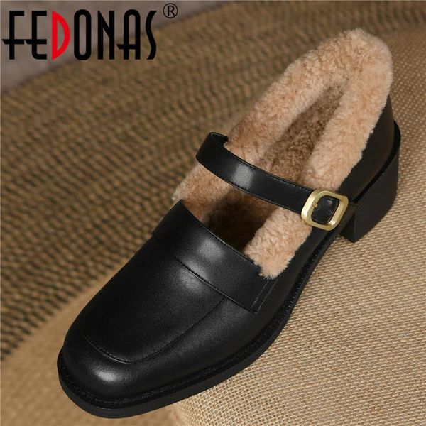 dress shoes fedonas retro buckle mature women pumps autumn winter mary janes wool warm working casual genuine leather high heels woman, Black
dress shoes fedonas retro buckle mature women pumps autumn winter mary janes wool warm working casual genuine leather high heels woman, Black
