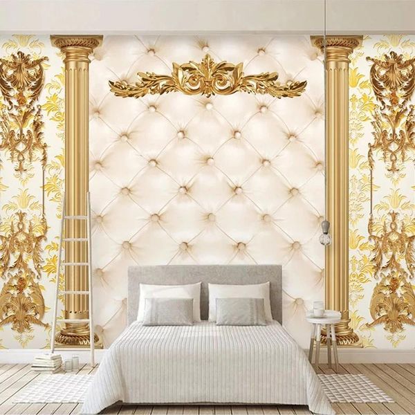 custom 3d murals luxury golden european style pattern soft package living room tv background wallpaper wallpapers
custom 3d murals luxury golden european style pattern soft package living room tv background wallpaper wallpapers