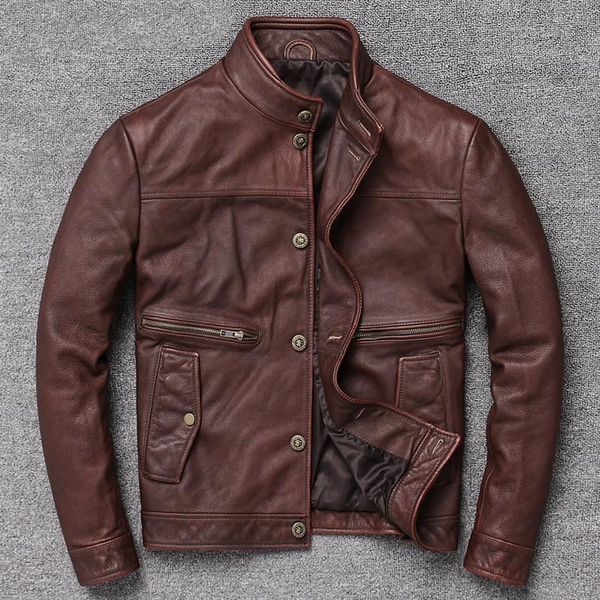 men's leather & faux zvaqs jacket men 100% real cow 2021 spring fashion mandarin collar mens clothing x-1931 pph1015, Black
men's leather & faux zvaqs jacket men 100% real cow 2021 spring fashion mandarin collar mens clothing x-1931 pph1015, Black