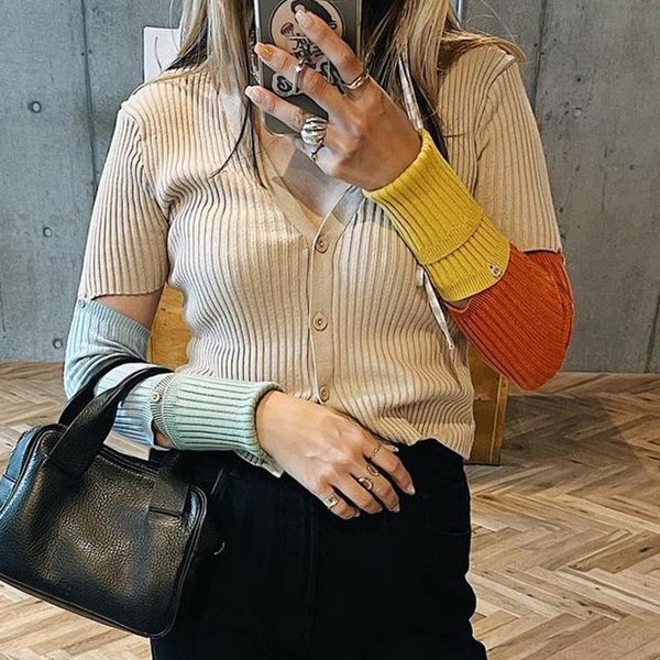 women's knits & tees y2k patchwork crop single breasted cardigans casual v neck slim fashion knit shirts autumn chic sweaters streetwe, White
women's knits & tees y2k patchwork crop single breasted cardigans casual v neck slim fashion knit shirts autumn chic sweaters streetwe, White