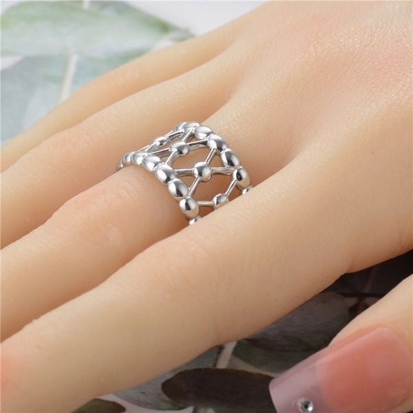 gsxp titanium steel jewelrystainless steel double jewelry ringlayer band rings lovers wide cross opening tree of life, Silver