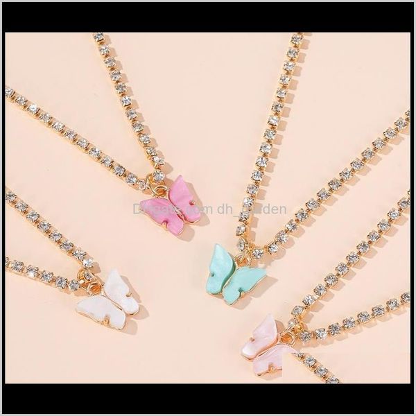 & pendants drop delivery 2021 sweet colorful acrylic butterfly pendant fashion crystal chain necklaces girls women jewelry gifts b351z, Silver
& pendants drop delivery 2021 sweet colorful acrylic butterfly pendant fashion crystal chain necklaces girls women jewelry gifts b351z, Silver