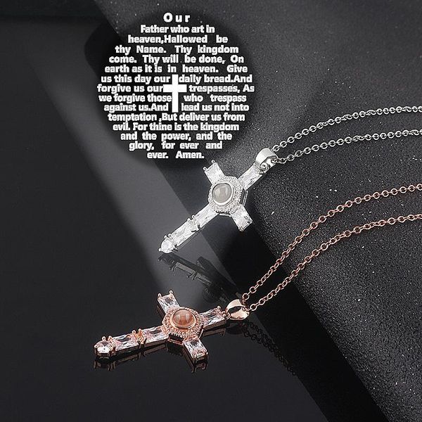 projection bible cross pendant necklace christian scripture jesus necklaces for women couple gift, Silver
projection bible cross pendant necklace christian scripture jesus necklaces for women couple gift, Silver