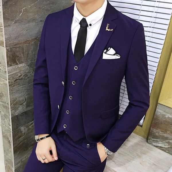 men's suits & blazers arrival men suit slim fit male 3 piece wedding dress set business casual blazer groomsman wear, White;black
men's suits & blazers arrival men suit slim fit male 3 piece wedding dress set business casual blazer groomsman wear, White;black