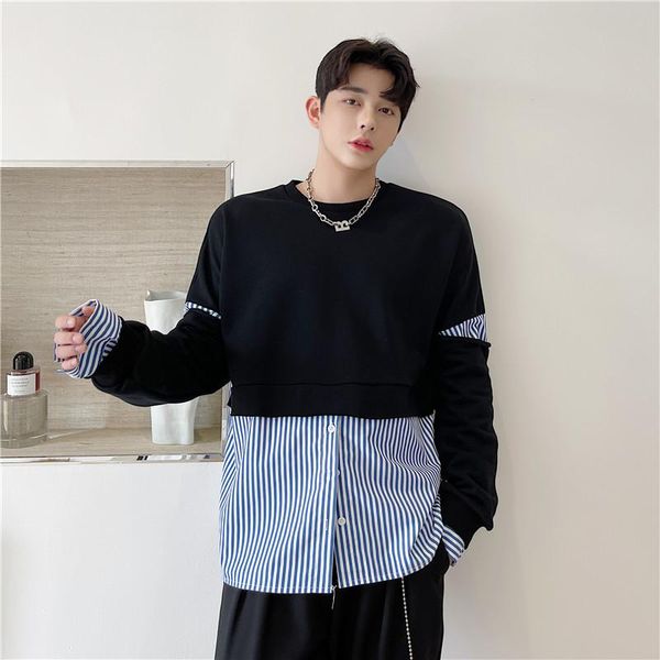men's hoodies & sweatshirts mens streetwear loose long sleeve hoodie sweatshirt korean youth fashion stripe splice pullover man autumn, Black
men's hoodies & sweatshirts mens streetwear loose long sleeve hoodie sweatshirt korean youth fashion stripe splice pullover man autumn, Black