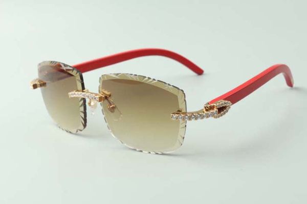 2021 unique designers sunglasses 3524023 endless diamond cuts lens natural red wood temples glasses, size: 58-18-135mm, White;black
2021 unique designers sunglasses 3524023 endless diamond cuts lens natural red wood temples glasses, size: 58-18-135mm, White;black