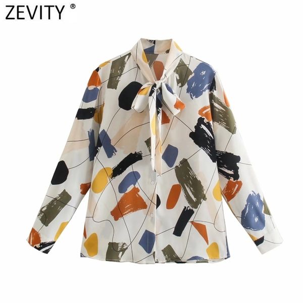 women elegant bow collar graffiti print breasted shirts office ladies casual slim blouse roupas chic chemise ls9111 210416, White;black 
women elegant bow collar graffiti print breasted shirts office ladies casual slim blouse roupas chic chemise ls9111 210416, White;black