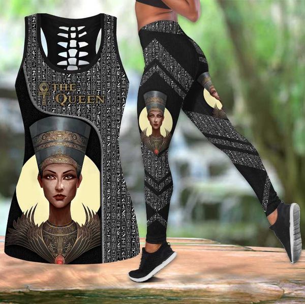 women's leggings the queen ancient egypt 3d printed hollow tank & set fitness female full length yoga pants lkb-24, Black
women's leggings the queen ancient egypt 3d printed hollow tank & set fitness female full length yoga pants lkb-24, Black