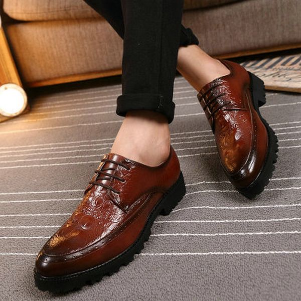 mens casual leather shoes luxury men pointed dress leather shoes male brogue shoes wedding party formal business, Black
mens casual leather shoes luxury men pointed dress leather shoes male brogue shoes wedding party formal business, Black