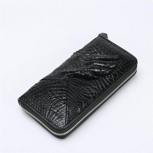 wallets authentic crocodile belly skin zipper closure men long wallet card purse genuine exotic alligator leather male small clutch bag, Red;black
wallets authentic crocodile belly skin zipper closure men long wallet card purse genuine exotic alligator leather male small clutch bag, Red;black
