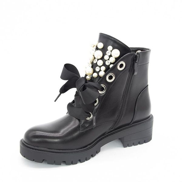 boots 2021 women's pearl ankle big size ladies pu leather mid heels woman casual female sewing shoes women platform footwear, Black
boots 2021 women's pearl ankle big size ladies pu leather mid heels woman casual female sewing shoes women platform footwear, Black