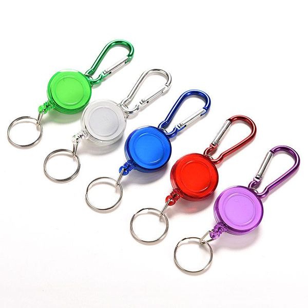 card holders 1pcs retractable metal badge holder ring belt clip pull key chain colourful strap carabiner label, Brown;gray
card holders 1pcs retractable metal badge holder ring belt clip pull key chain colourful strap carabiner label, Brown;gray