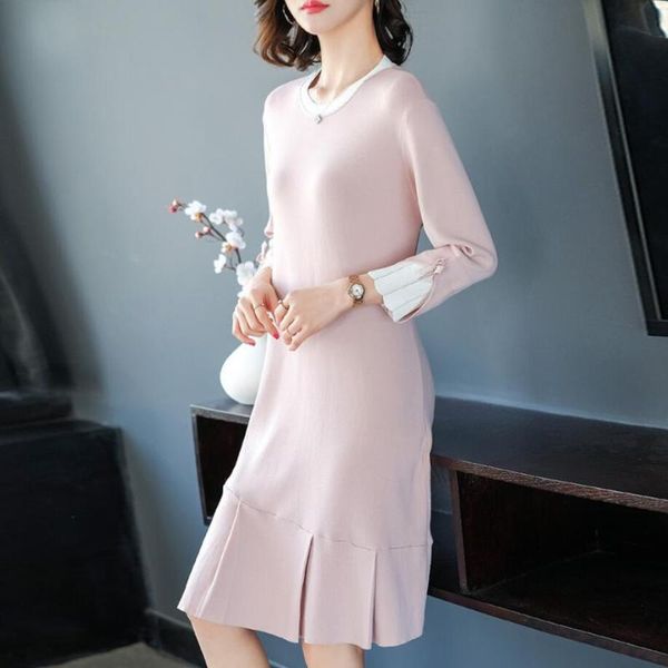 casual dresses spring women fashion knit dress seven-point bowknot sleeve color block lady irregular lotus leaf, Black;gray
casual dresses spring women fashion knit dress seven-point bowknot sleeve color block lady irregular lotus leaf, Black;gray