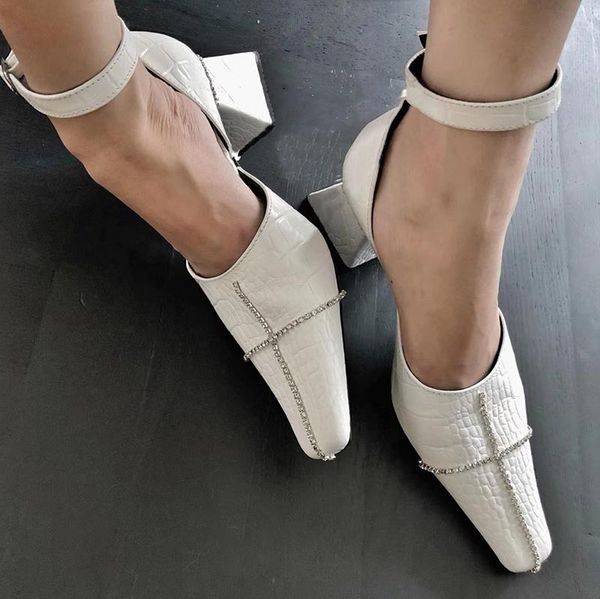 summer womens ankle strap sandals block high heel pointy toe faux leather shoes size crystal decoration s211, Black
summer womens ankle strap sandals block high heel pointy toe faux leather shoes size crystal decoration s211, Black