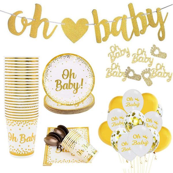 disposable dinnerware 1-15pcs/set baby shower decorations gold oh plate cup napkins balloons set boy girl event party supplies
disposable dinnerware 1-15pcs/set baby shower decorations gold oh plate cup napkins balloons set boy girl event party supplies