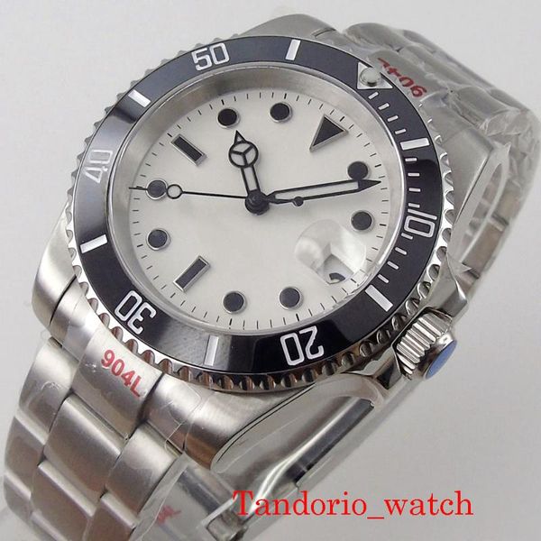 wristwatches 40mm white dial nh35 miyota 8215 automatic men bliger brand watch sapphire crystal date unidirectional bezel oyster bracele, Slivery;brown
wristwatches 40mm white dial nh35 miyota 8215 automatic men bliger brand watch sapphire crystal date unidirectional bezel oyster bracele, Slivery;brown