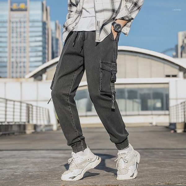 men's pants autumn trendy brand nine-point jeans 2021 loose tooling trousers casual slim feet long, Black
men's pants autumn trendy brand nine-point jeans 2021 loose tooling trousers casual slim feet long, Black