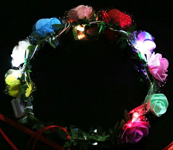 party decoration flashing led glow flower headbands light up rave wear floral hair garland wreath wedding girl supplies
party decoration flashing led glow flower headbands light up rave wear floral hair garland wreath wedding girl supplies