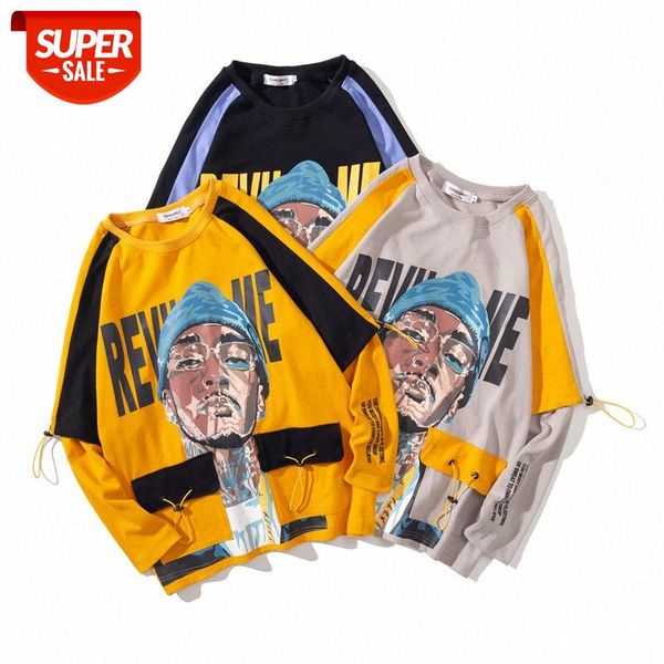 street trend, hip hop tide, printed thin sweater, round neck foreign trade men's clothing #mo5q, Black
street trend, hip hop tide, printed thin sweater, round neck foreign trade men's clothing #mo5q, Black
