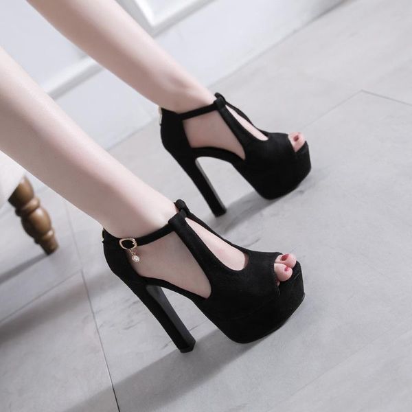sandals ladies platform high heels black open toe 14 cm thick nightclub shoes
sandals ladies platform high heels black open toe 14 cm thick nightclub shoes