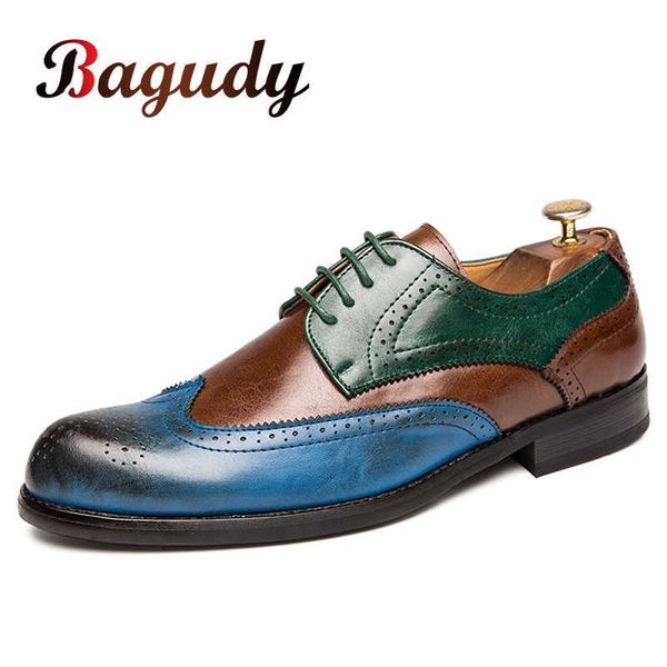 brand luxury leather lace up men's wedding dress shoes fashion bullock business male office oxford size 38-47 210619, Black
brand luxury leather lace up men's wedding dress shoes fashion bullock business male office oxford size 38-47 210619, Black